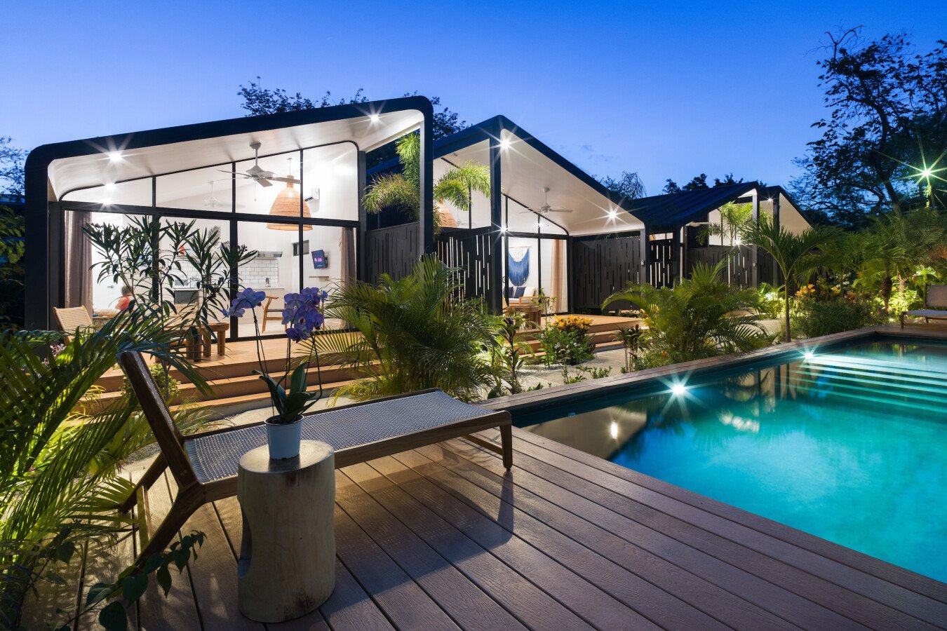 Bungalow chic, 6 chambres, avec piscine