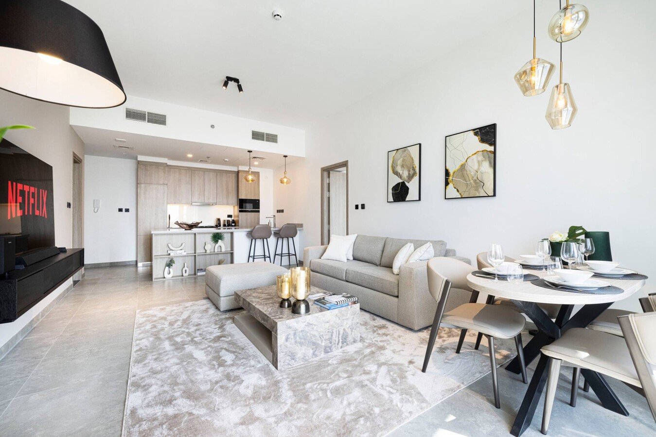 Appartement moderne, 1 chambre, avec vue sur mer