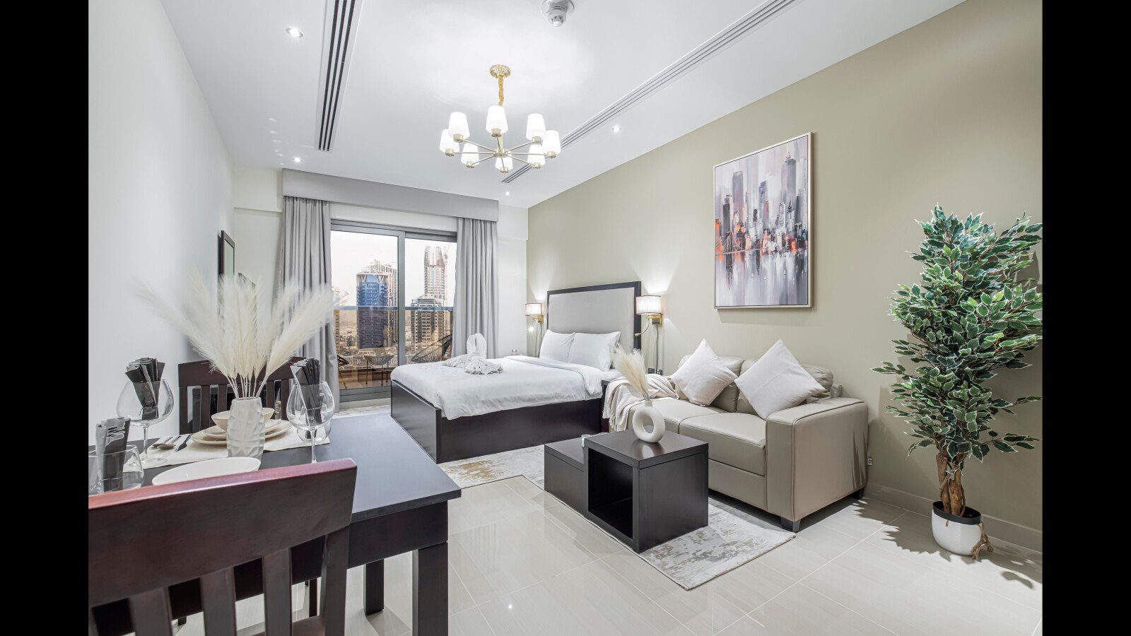 Studio moderne, 1 chambre, avec piscine