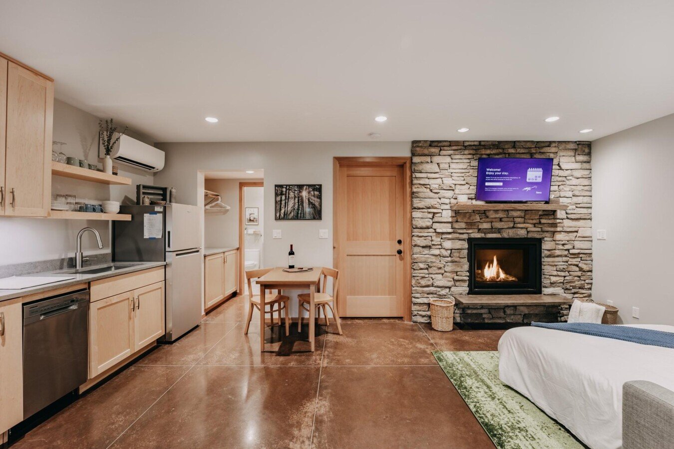 Apartment 2 guests, with fireplace