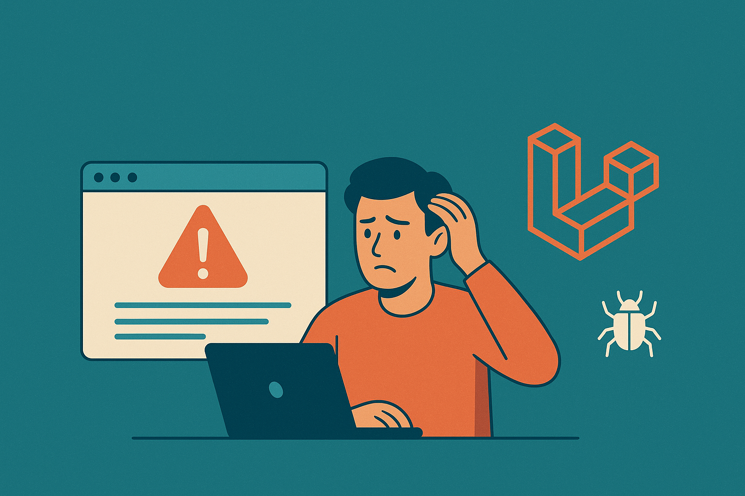 Laravel Event fake model events debugging testing illustration diagram