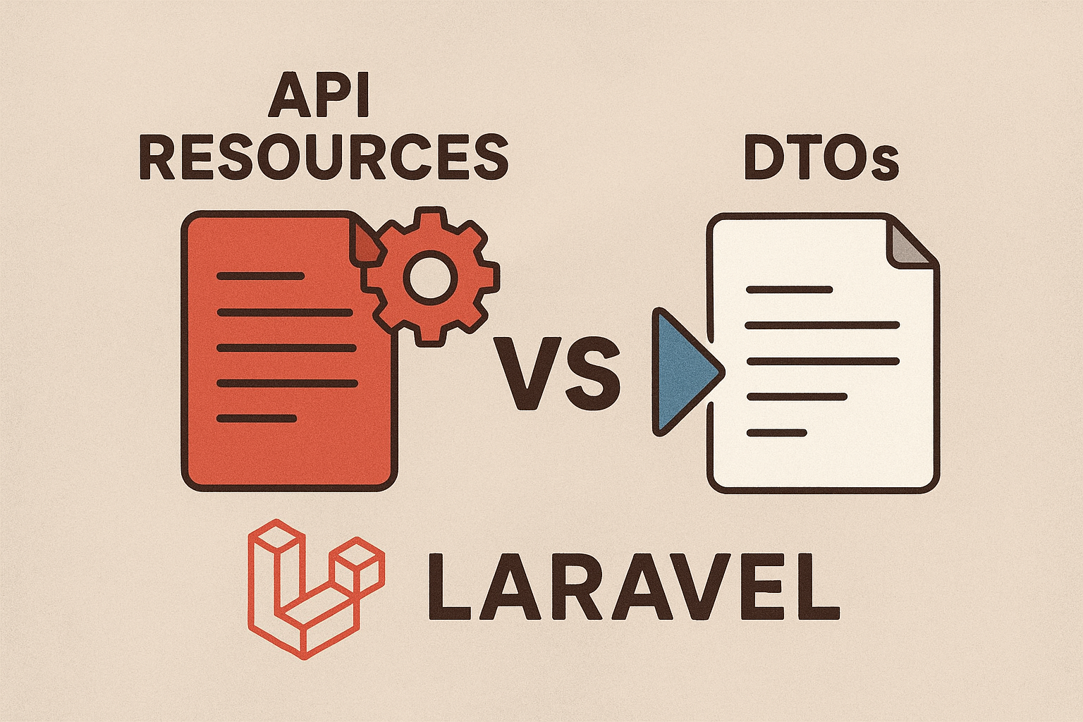 Laravel API Resources vs DTOs architecture diagram