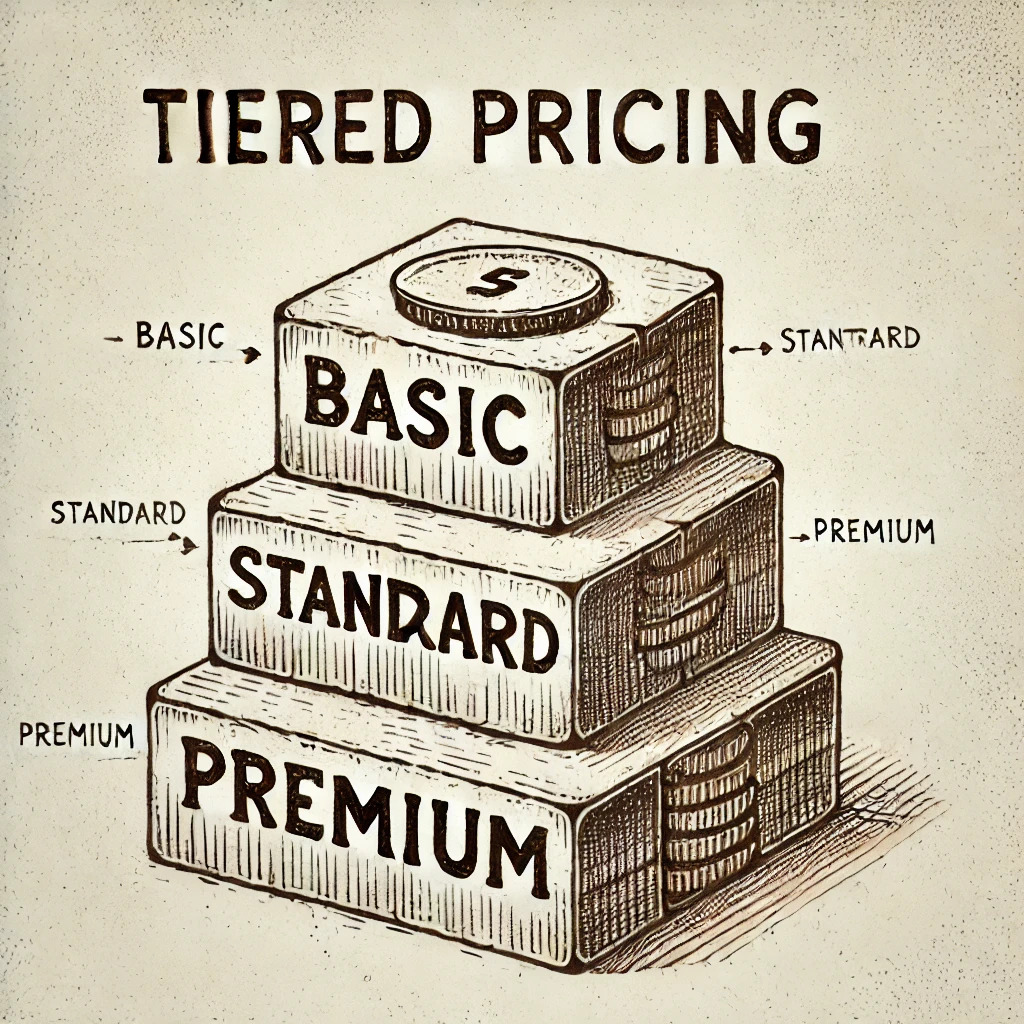 Tiered pricing subscription model illustration for Laravel Stripe integration