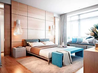 BYHOURS hotel booking app showing modern room interior design