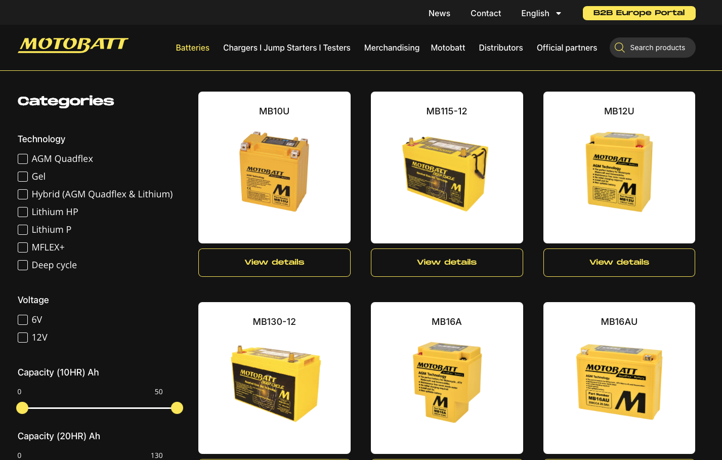 Motobatt search products