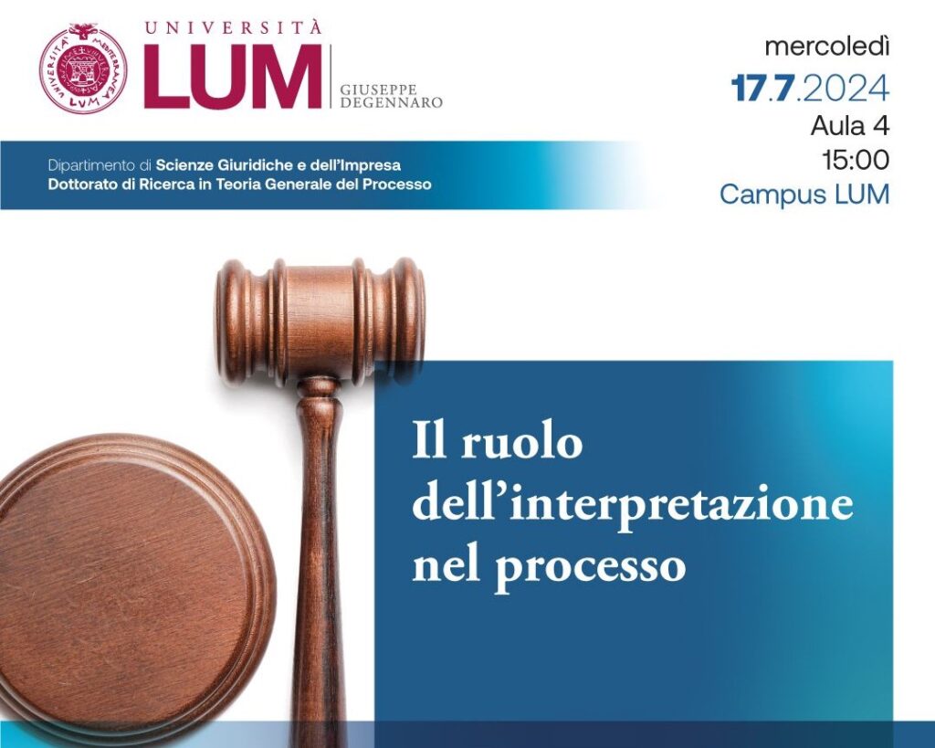 Seminario “Il ruolo dell’interpretazione nel processo”