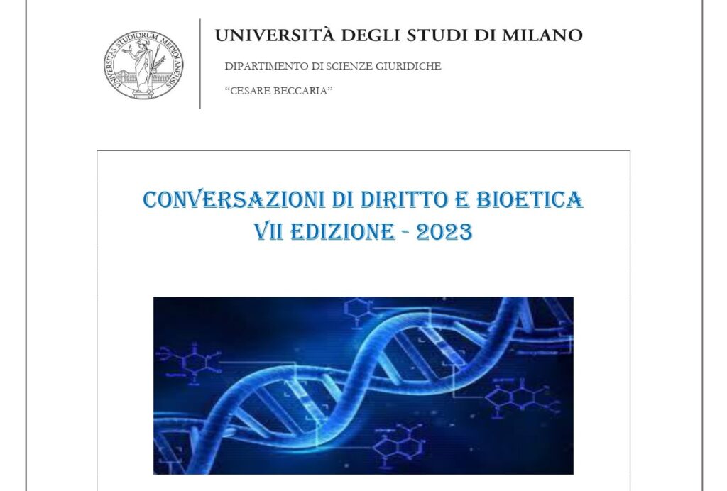 Conversazioni di Diritto e Bioetica VII EdizionE – 2023