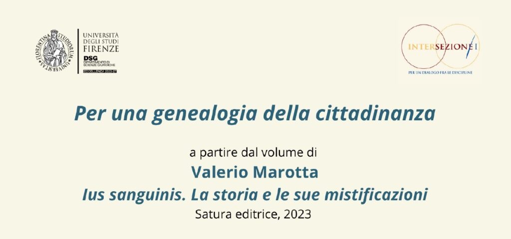 Seminario “Per una genealogia della cittadinanza”