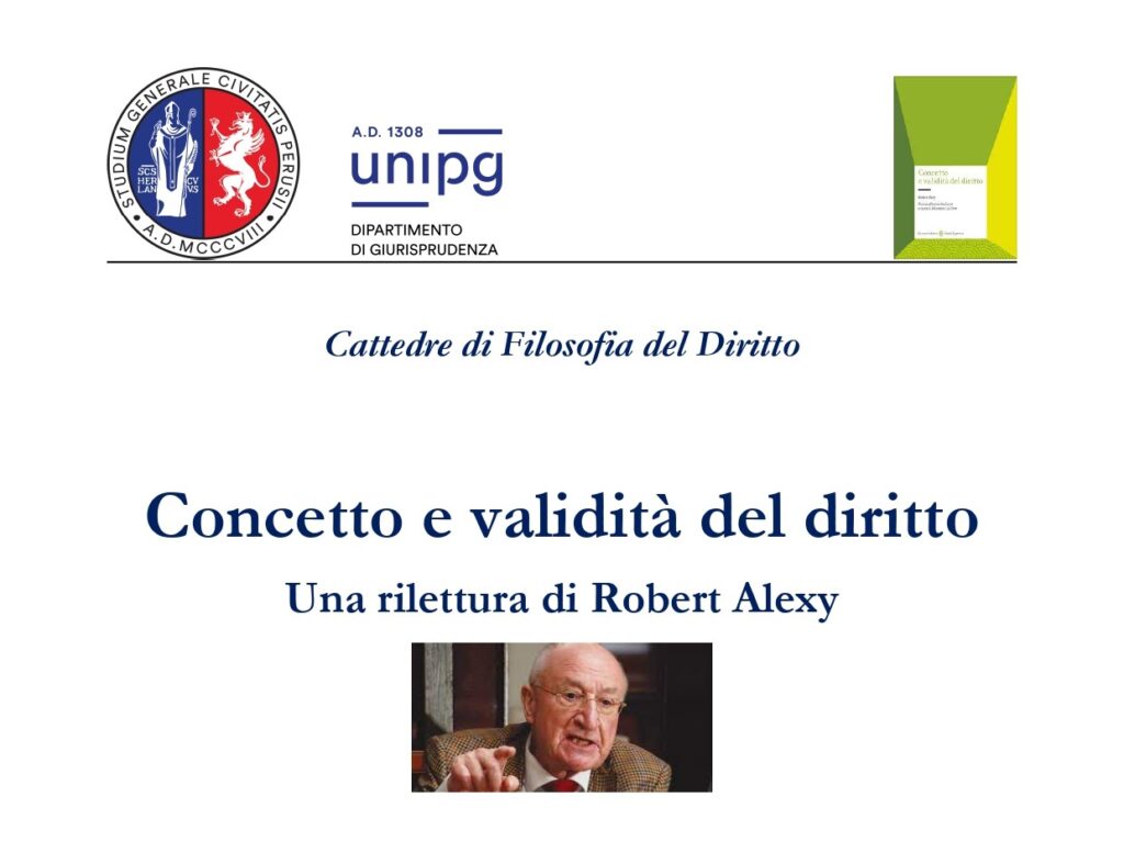 Seminario “Concetto e validità del diritto. Una rilettura di Robert Alexy”