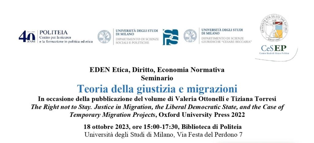 Seminario “Teoria della giustizia e migrazioni”