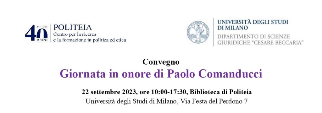 Convegno “Giornata in onore di Paolo Comanducci”