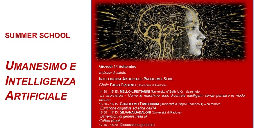 Summer School &ldquo;Umanesimo e Intelligenza Artificiale&rdquo;