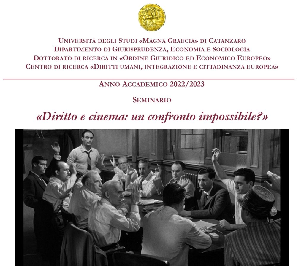 Seminario &ldquo;Diritto e cinema: un confronto impossibile?&rdquo;