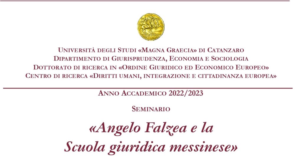 Angelo Falzea e la Scuola giuridica messinese