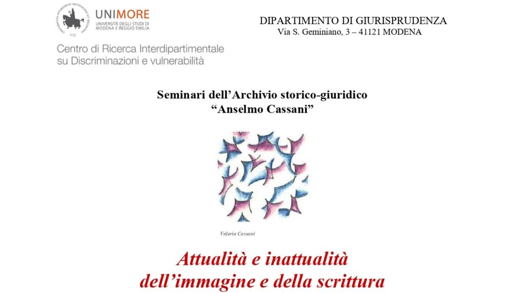 Attualità e inattualità dell’immagine e della scrittura