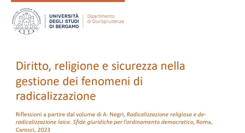 Diritto, religione e sicurezza nella gestione dei fenomeni di radicalizzazione