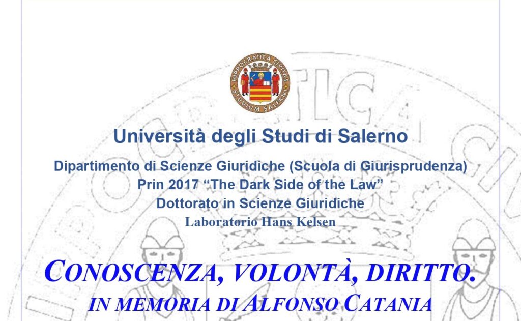 Conoscenza, volontà, diritto. In memoria di Alfonso Catania