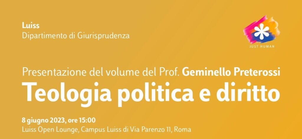 Presentazione del volume di G. Preterossi “Teologia politica e diritto”