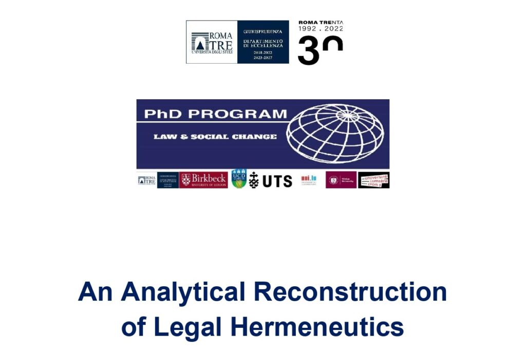 An Analytical Reconstruction of Legal Hermeneutics