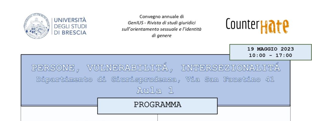 Convegno nazionale “Persone, vulnerabilità, intersezionalità”