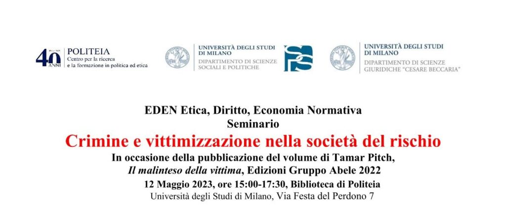 Crimine e vittimizzazione nella società del rischio
