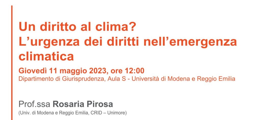 Un diritto al clima? L’urgenza dei diritti nell’emergenza climatica