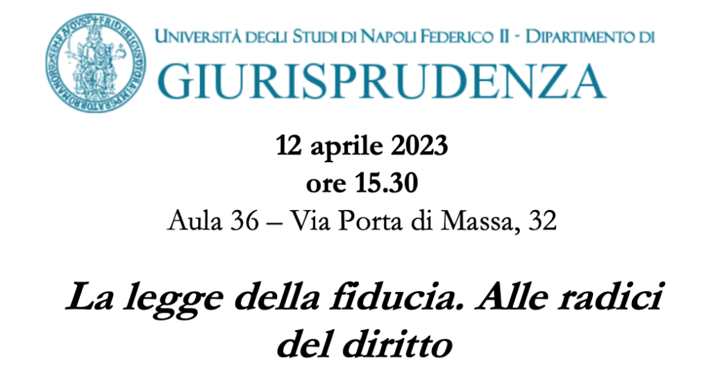 La legge della fiducia. Alle radici del diritto