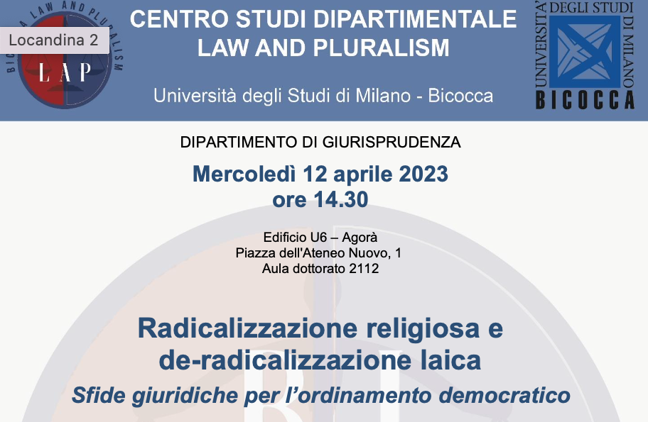 Radicalizzazione religiosa e de-radicalizzazione laica Sfide giuridiche per l’ordinamento democratico