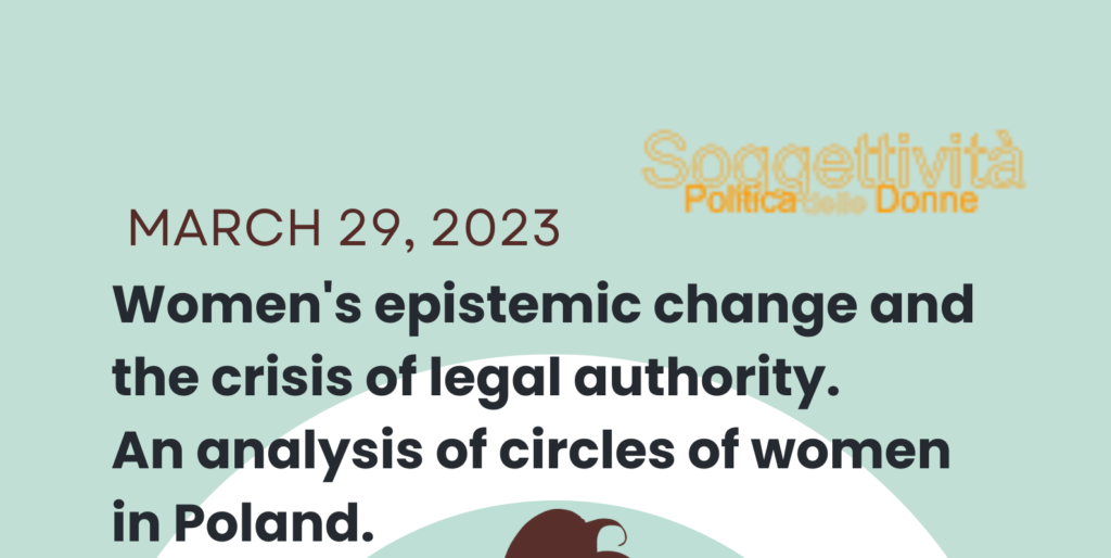 Women’s epistemic change and the crisis of legal authority. An analysis of circles of women in Poland.