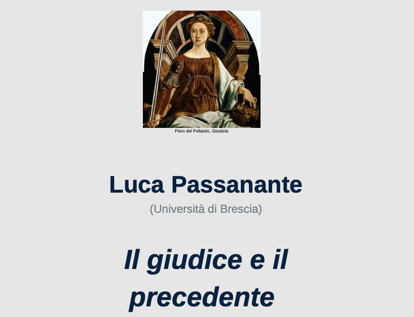 Il giudice e il precedente