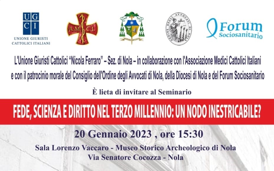 FEDE, SCIENZA E DIRITTO NEL TERZO MILLENNIO: UN NODO INESTRICABILE?