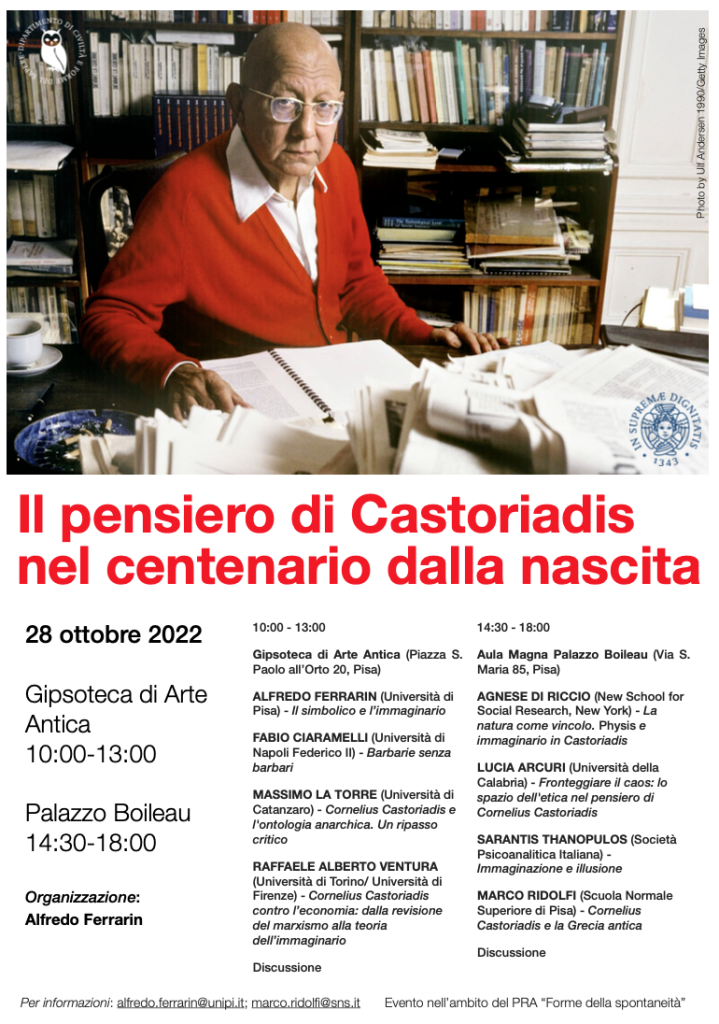 Il pensiero di Castoriadis nel centenario dalla nascita