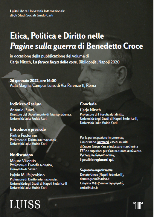 Etica, Politica e Diritto nelle Pagine sulla guerra di Benedetto Croce