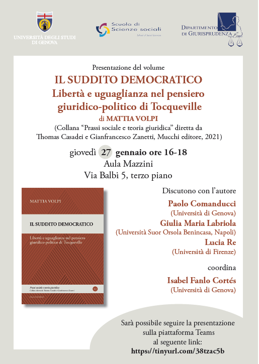 IL SUDDITO DEMOCRATICO. Libertà e uguaglianza nel pensiero giuridico-politico di Tocqueville