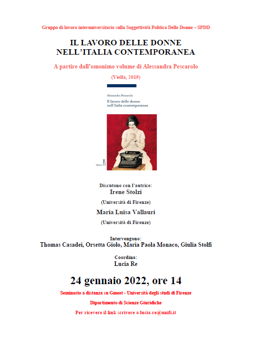 IL LAVORO DELLE DONNE NELL’ITALIA CONTEMPORANEA