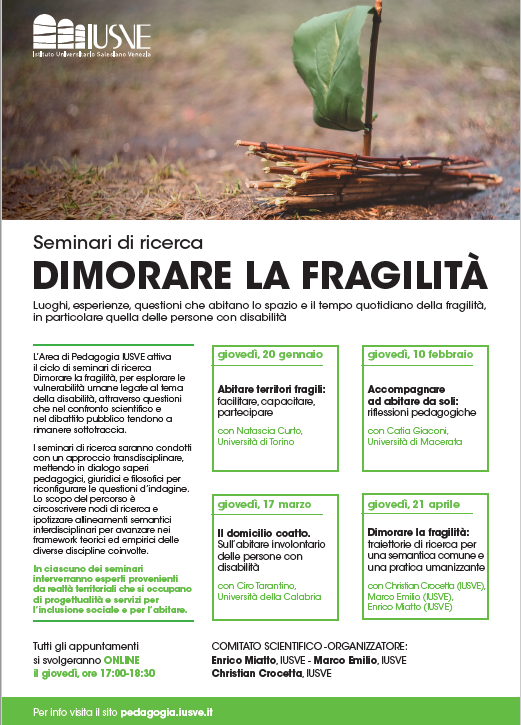 DIMORARE LA FRAGILITÀ