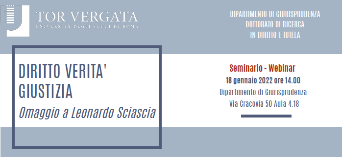 DIRITTO VERITÀ GIUSTIZIA. Omaggio a Leonardo Sciascia