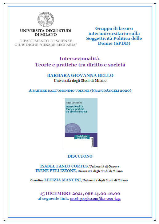 Intersezionalità. Teorie e pratiche tra diritto e società