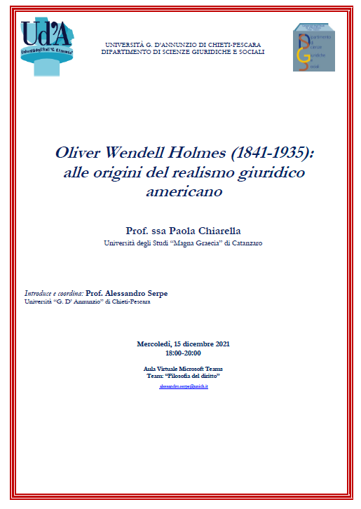 Oliver Wendell Holmes (1841-1935): alle origini del realismo giuridico americano