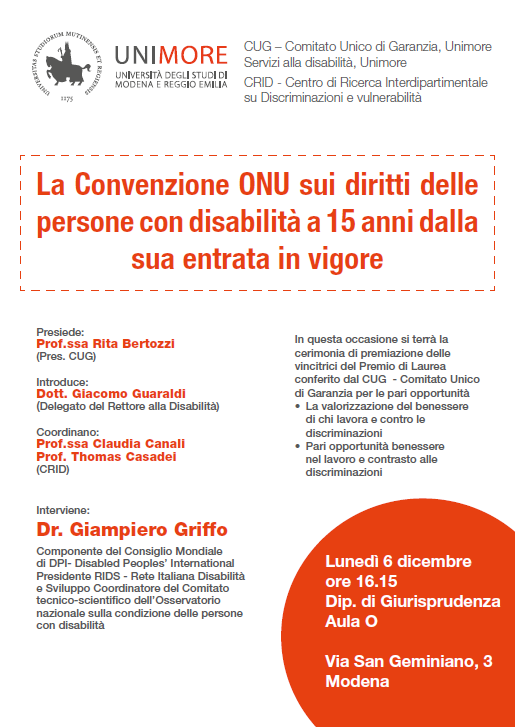 La Convenzione ONU sui diritti delle persone con disabilità a 15 anni dalla sua entrata in vigore