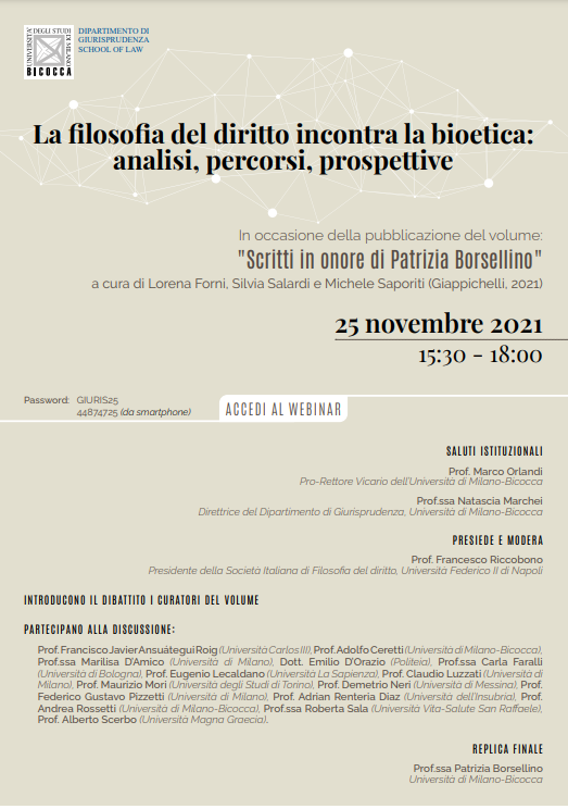 La filosofia del diritto incontra la bioetica: analisi, percorsi, prospettive