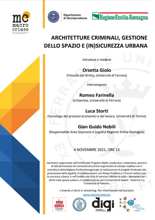 Architetture criminali, gestione dello spazio e (in)sicurezza urbana