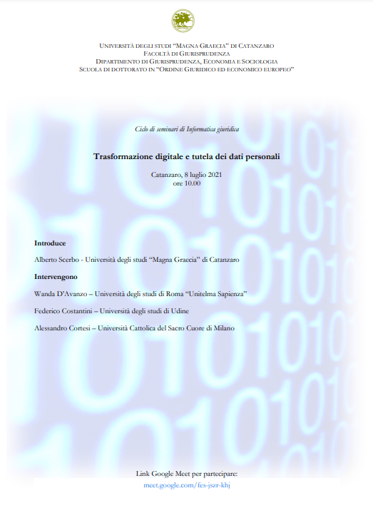 Trasformazione digitale e tutela dei dati personali