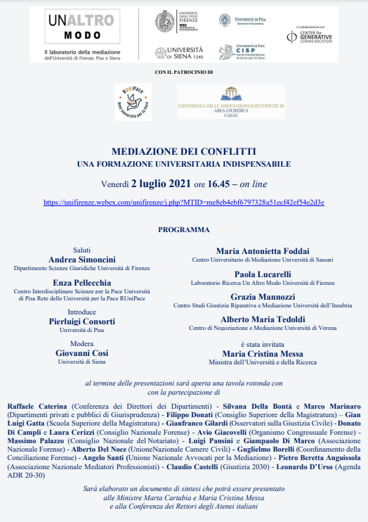 Mediazione dei conflitti. Una formazione universitaria indispensabile