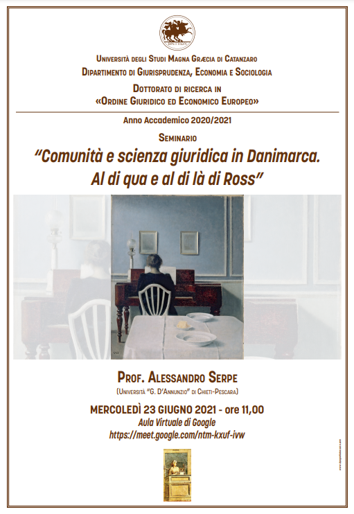 Comunità e scienza giuridica in Danimarca. Al di qua e al di là di Ross