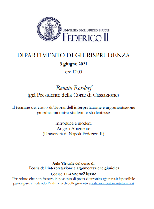 Incontro con Renato Rordorf