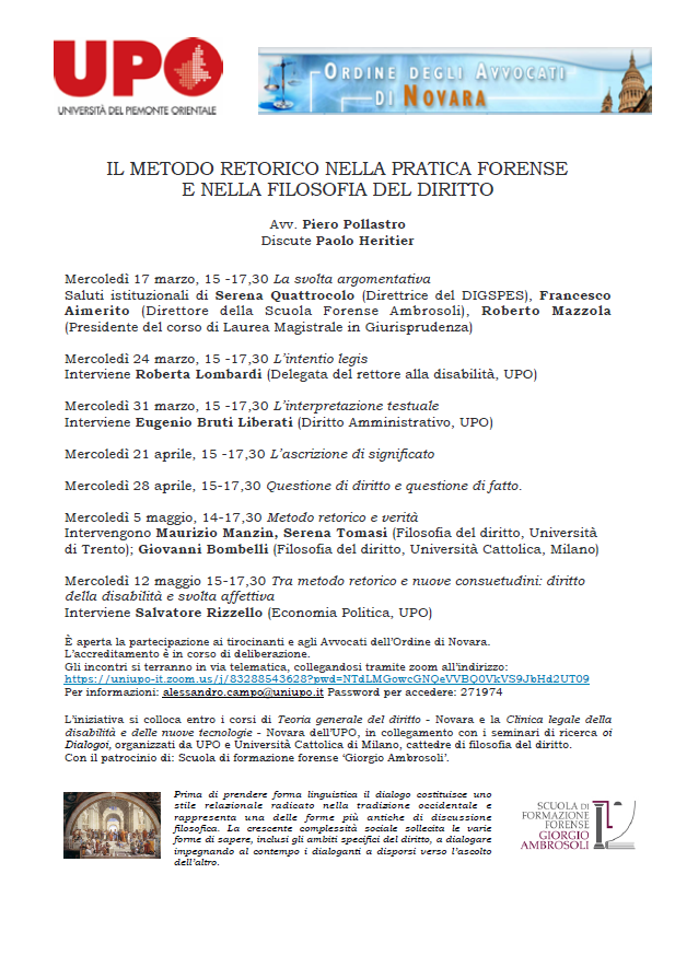 Il metodo retorico nella pratica forense e nella filosofia del diritto
