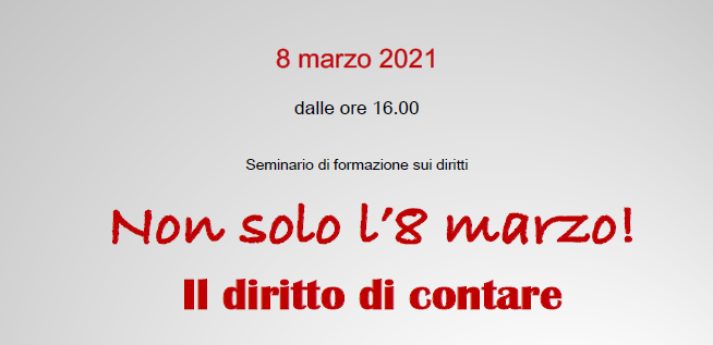Non solo l’8 marzo! Il diritto di contare