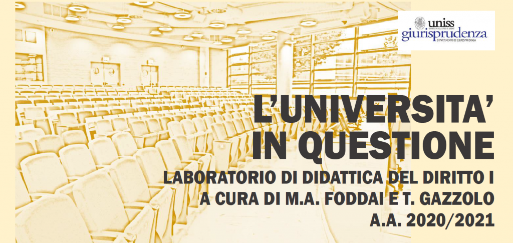 L&rsquo;Universit&agrave; in questione. Laboratorio di didattica del diritto I.