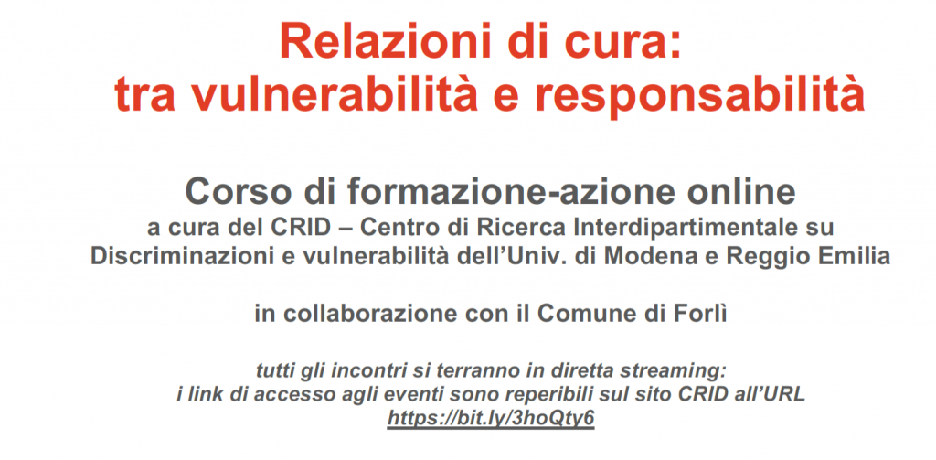 Relazioni di cura: tra vulnerabilità e responsabilità